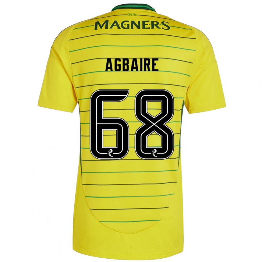 Niño Fútbol Camiseta Lenny Agbaire #68 Amarillo 2ª Equipación 2024/25