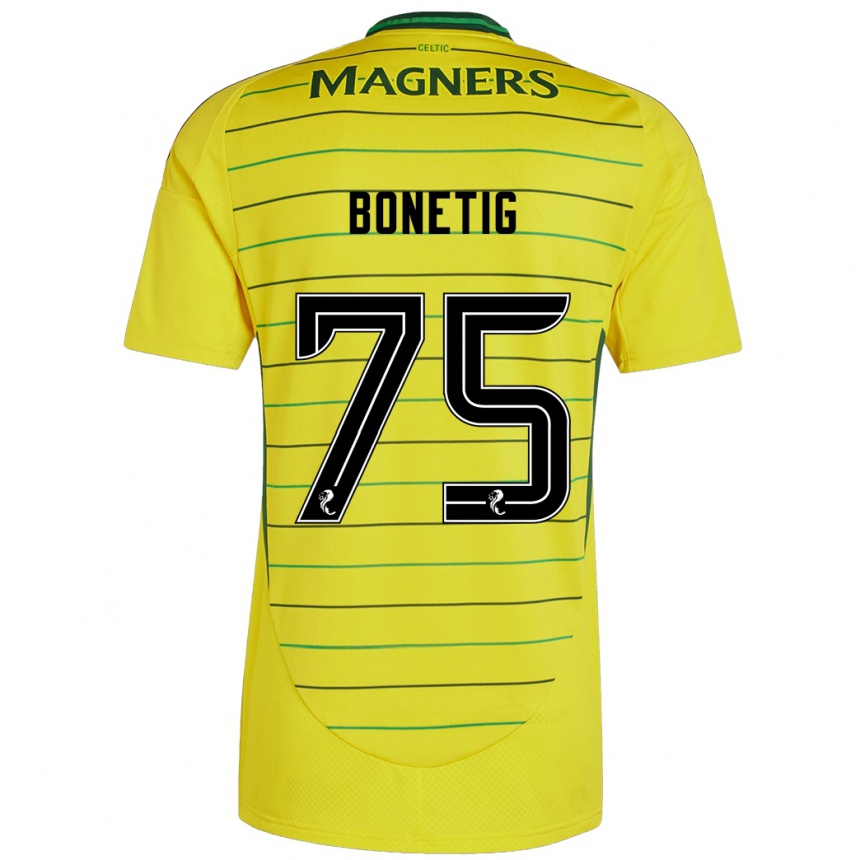 Niño Fútbol Camiseta Liam Bonetig #75 Amarillo 2ª Equipación 2024/25