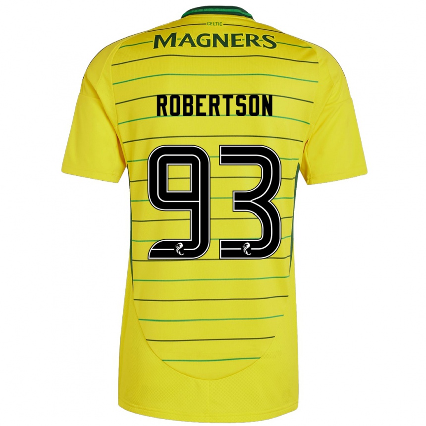 Niño Fútbol Camiseta Mitchell Robertson #93 Amarillo 2ª Equipación 2024/25