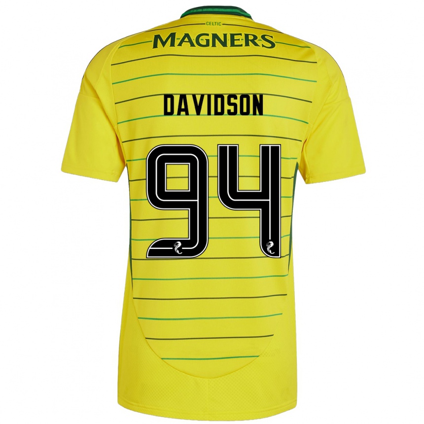 Niño Fútbol Camiseta Bruno Davidson #94 Amarillo 2ª Equipación 2024/25