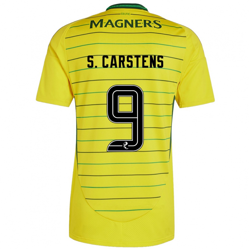 Niño Fútbol Camiseta Signe Carstens #9 Amarillo 2ª Equipación 2024/25