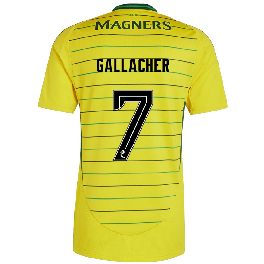 Niño Fútbol Camiseta Amy Gallacher #7 Amarillo 2ª Equipación 2024/25