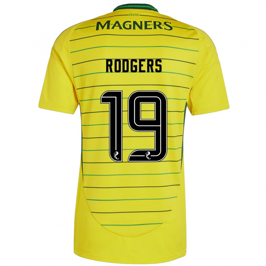 Niño Fútbol Camiseta Lisa Rodgers #19 Amarillo 2ª Equipación 2024/25