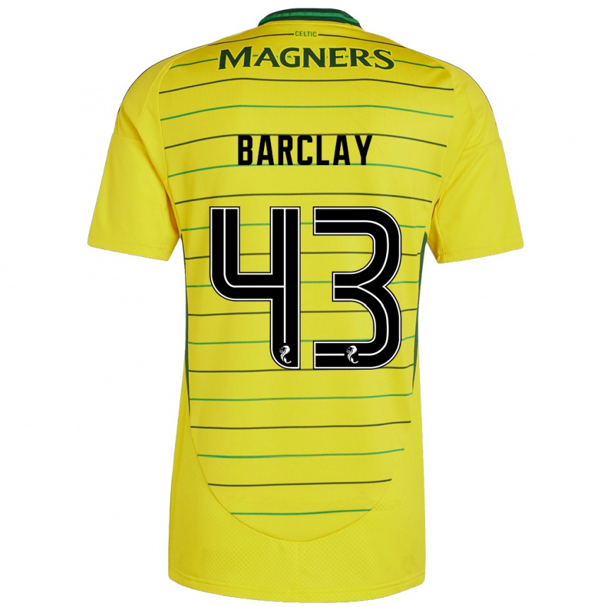 Niño Fútbol Camiseta Lucy Barclay #43 Amarillo 2ª Equipación 2024/25