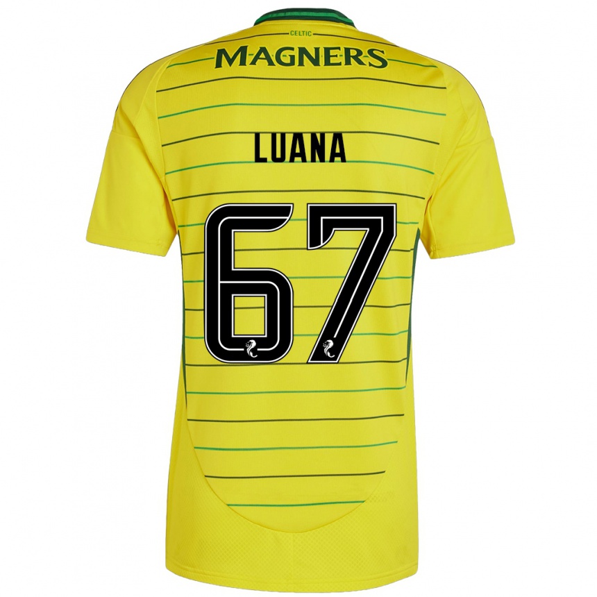 Niño Fútbol Camiseta Luana Muñoz #67 Amarillo 2ª Equipación 2024/25