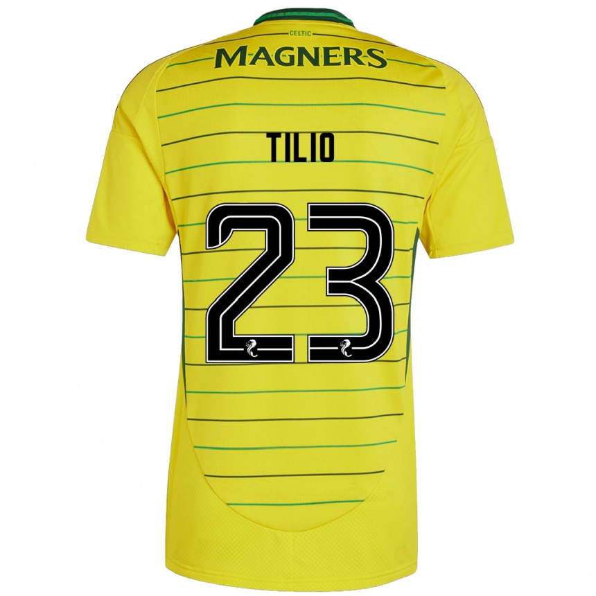 Niño Fútbol Camiseta Marco Tilio #23 Amarillo 2ª Equipación 2024/25