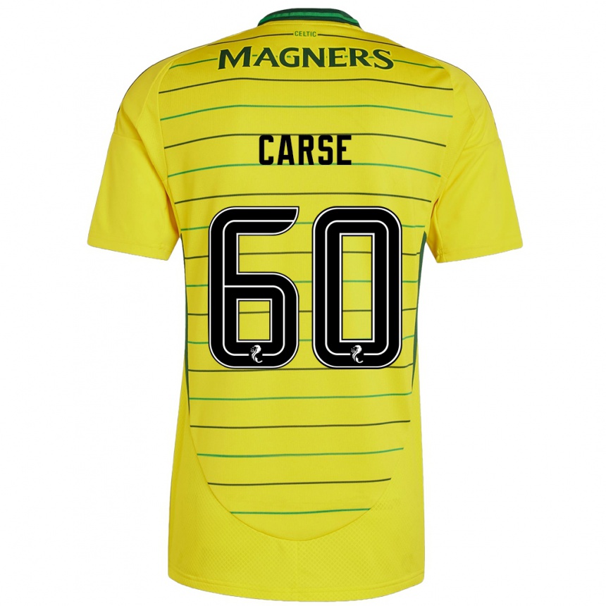 Niño Fútbol Camiseta Mackenzie Carse #60 Amarillo 2ª Equipación 2024/25