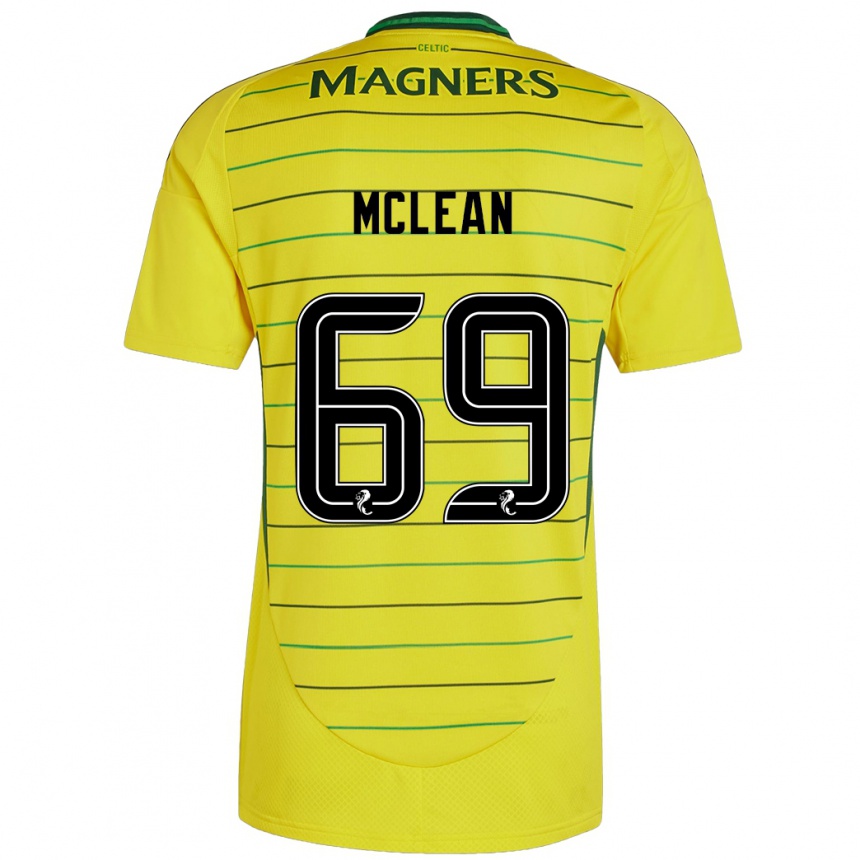 Niño Fútbol Camiseta Kai Mclean #69 Amarillo 2ª Equipación 2024/25