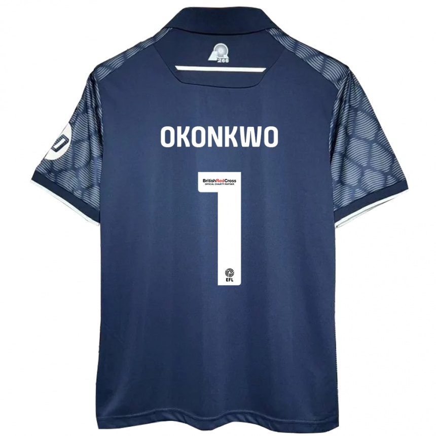 Niño Fútbol Camiseta Arthur Okonkwo #1 Negro 2ª Equipación 2024/25