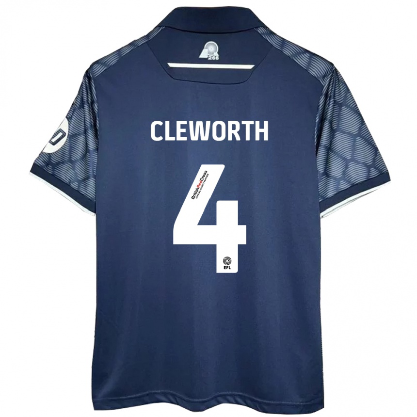 Niño Fútbol Camiseta Max Cleworth #4 Negro 2ª Equipación 2024/25