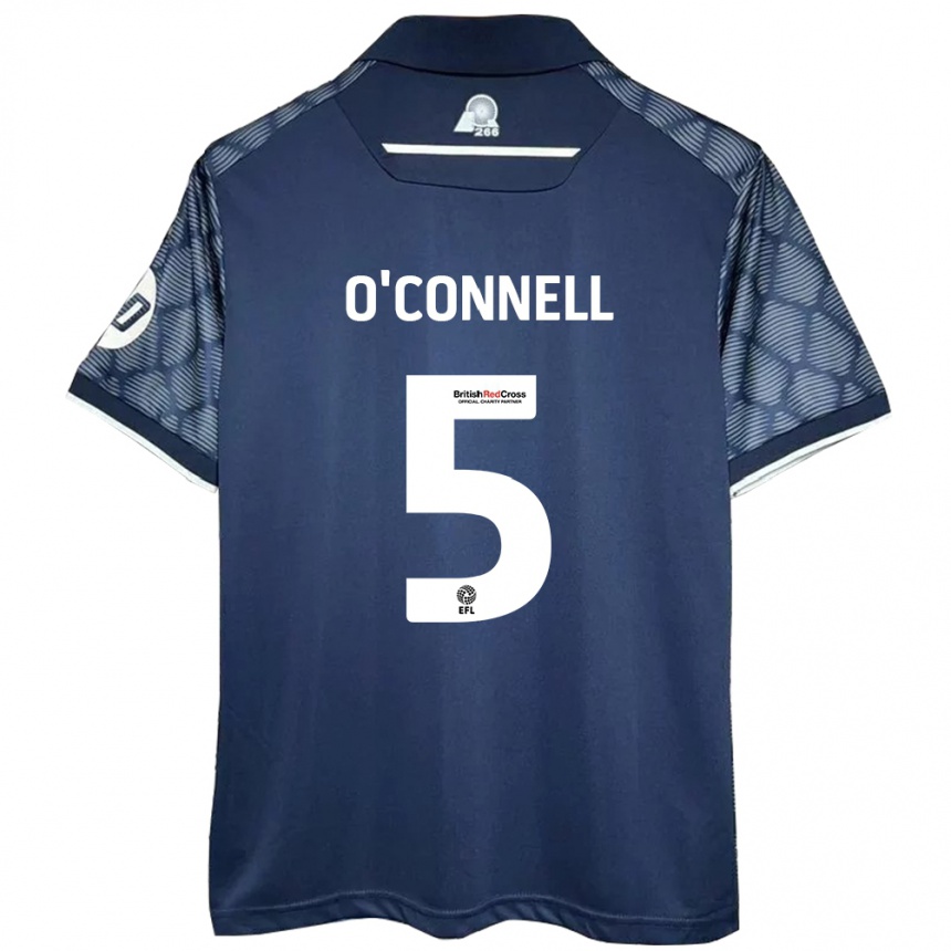 Niño Fútbol Camiseta Eoghan O'connell #5 Negro 2ª Equipación 2024/25