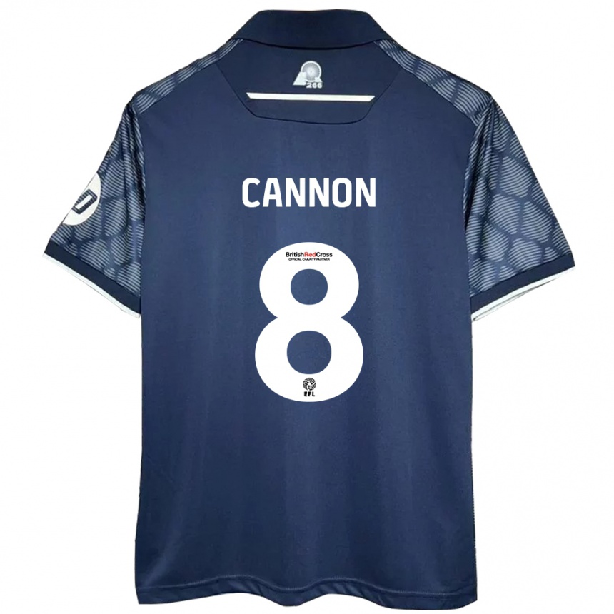 Niño Fútbol Camiseta Andy Cannon #8 Negro 2ª Equipación 2024/25