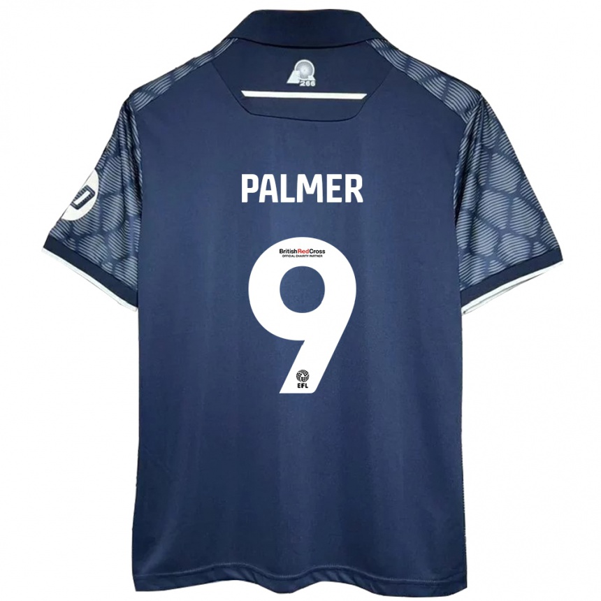 Niño Fútbol Camiseta Ollie Palmer #9 Negro 2ª Equipación 2024/25