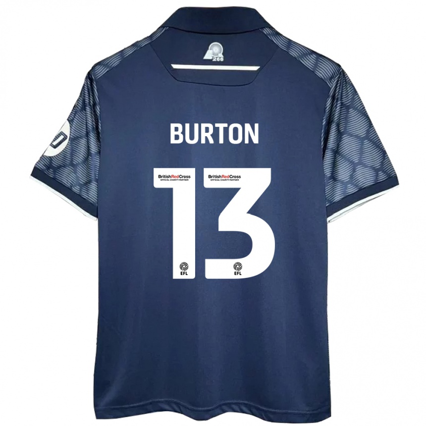 Niño Fútbol Camiseta Callum Burton #13 Negro 2ª Equipación 2024/25