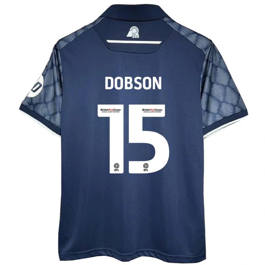 Niño Fútbol Camiseta George Dobson #15 Negro 2ª Equipación 2024/25