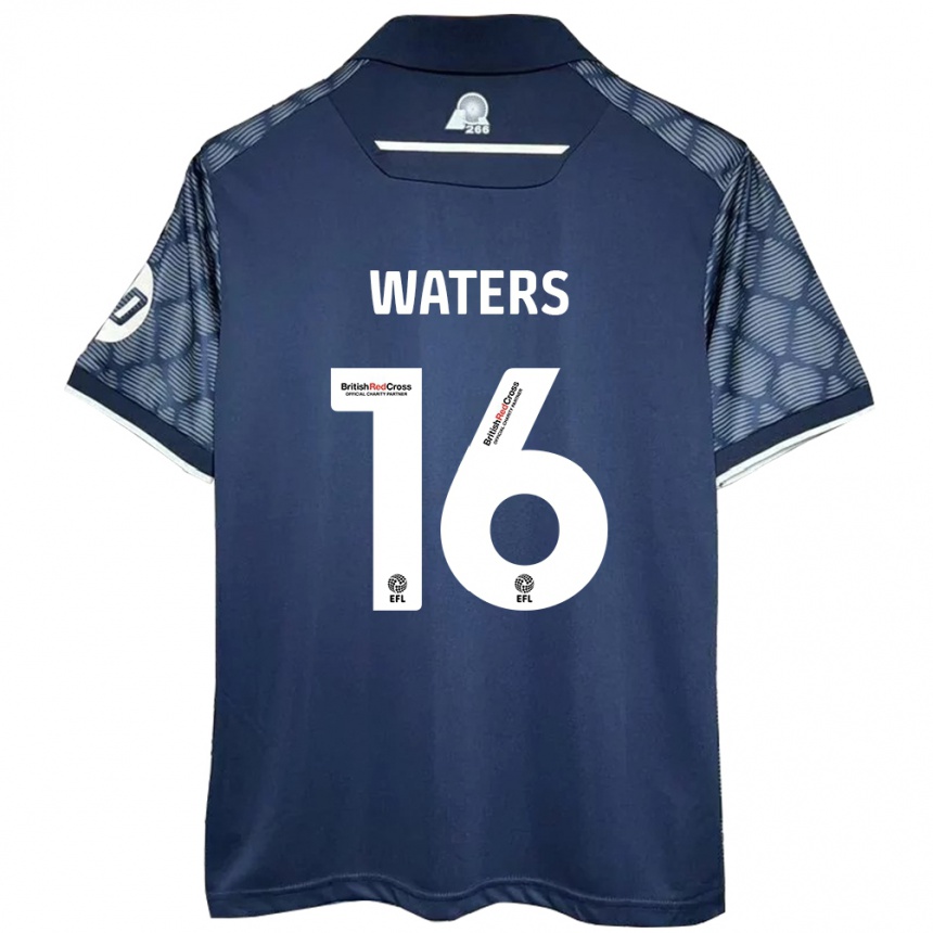 Niño Fútbol Camiseta Billy Waters #16 Negro 2ª Equipación 2024/25