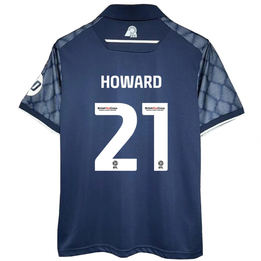 Niño Fútbol Camiseta Mark Howard #21 Negro 2ª Equipación 2024/25