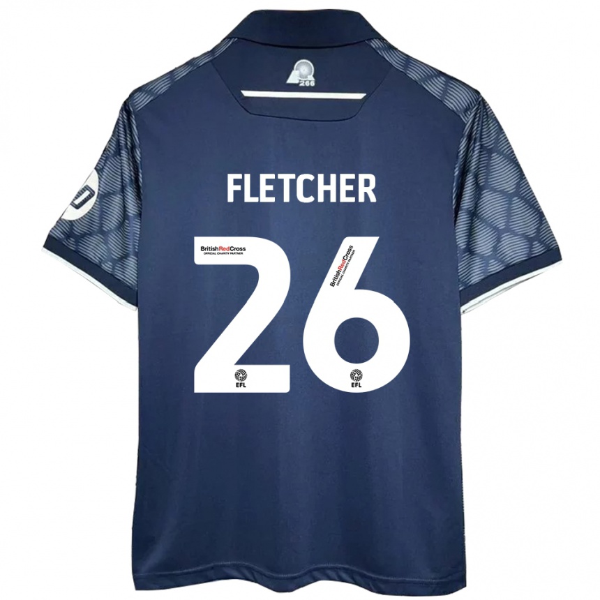 Niño Fútbol Camiseta Steven Fletcher #26 Negro 2ª Equipación 2024/25