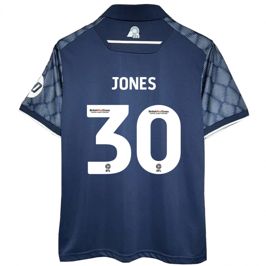 Niño Fútbol Camiseta James Jones #30 Negro 2ª Equipación 2024/25