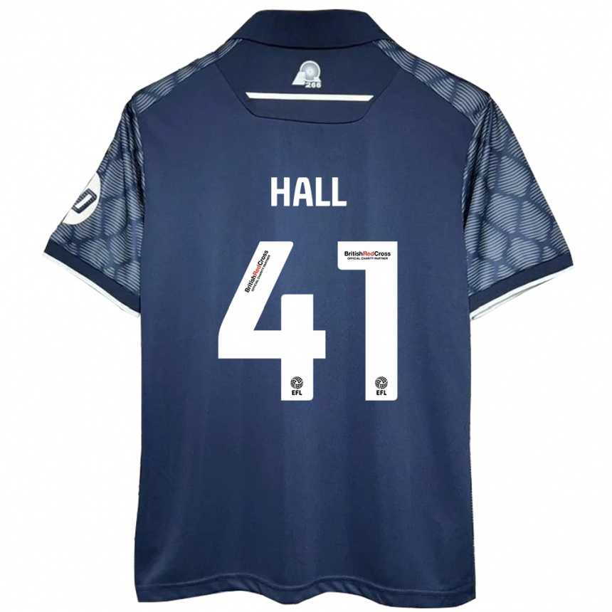 Niño Fútbol Camiseta Liam Hall #41 Negro 2ª Equipación 2024/25