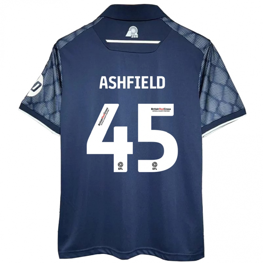 Niño Fútbol Camiseta Harry Ashfield #45 Negro 2ª Equipación 2024/25