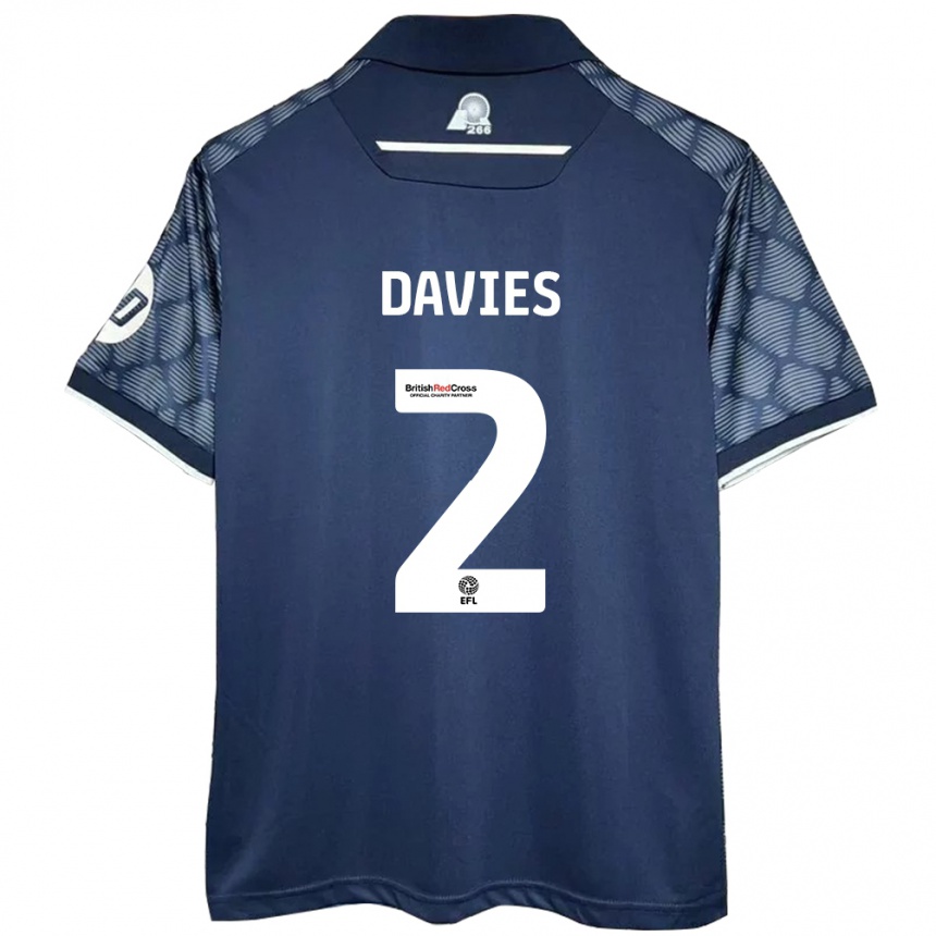 Niño Fútbol Camiseta Phoebe Davies #2 Negro 2ª Equipación 2024/25