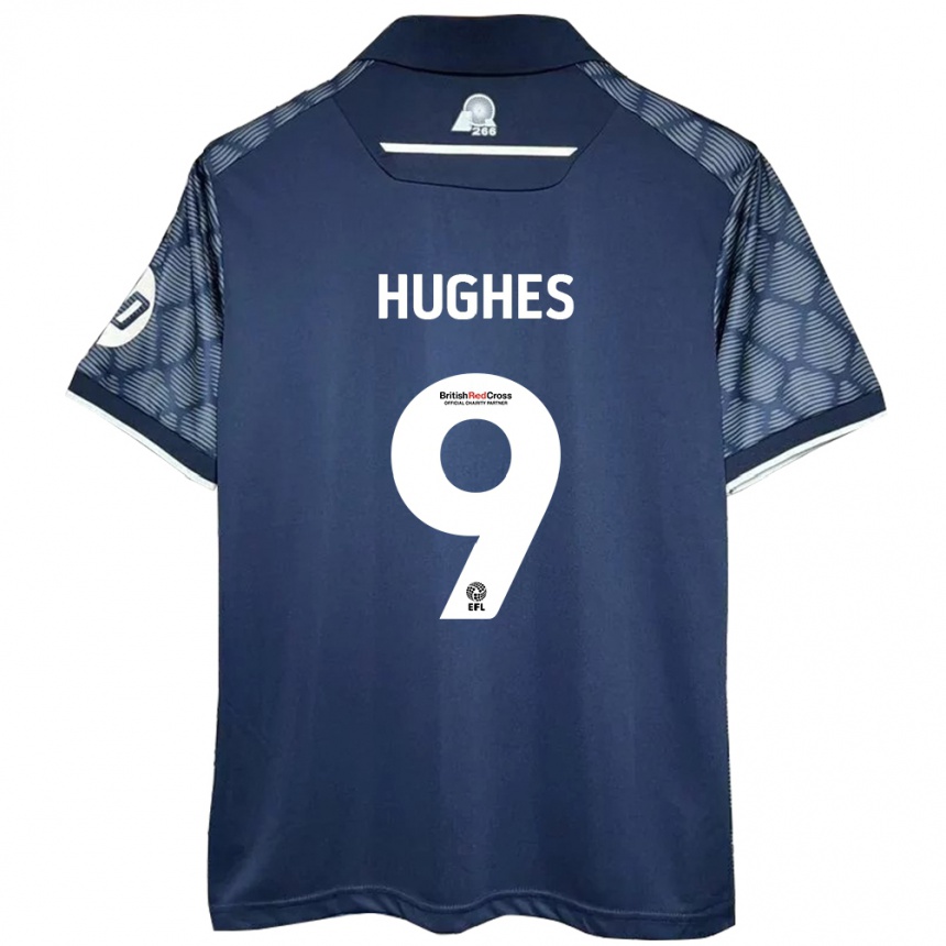 Niño Fútbol Camiseta Rosie Hughes #9 Negro 2ª Equipación 2024/25