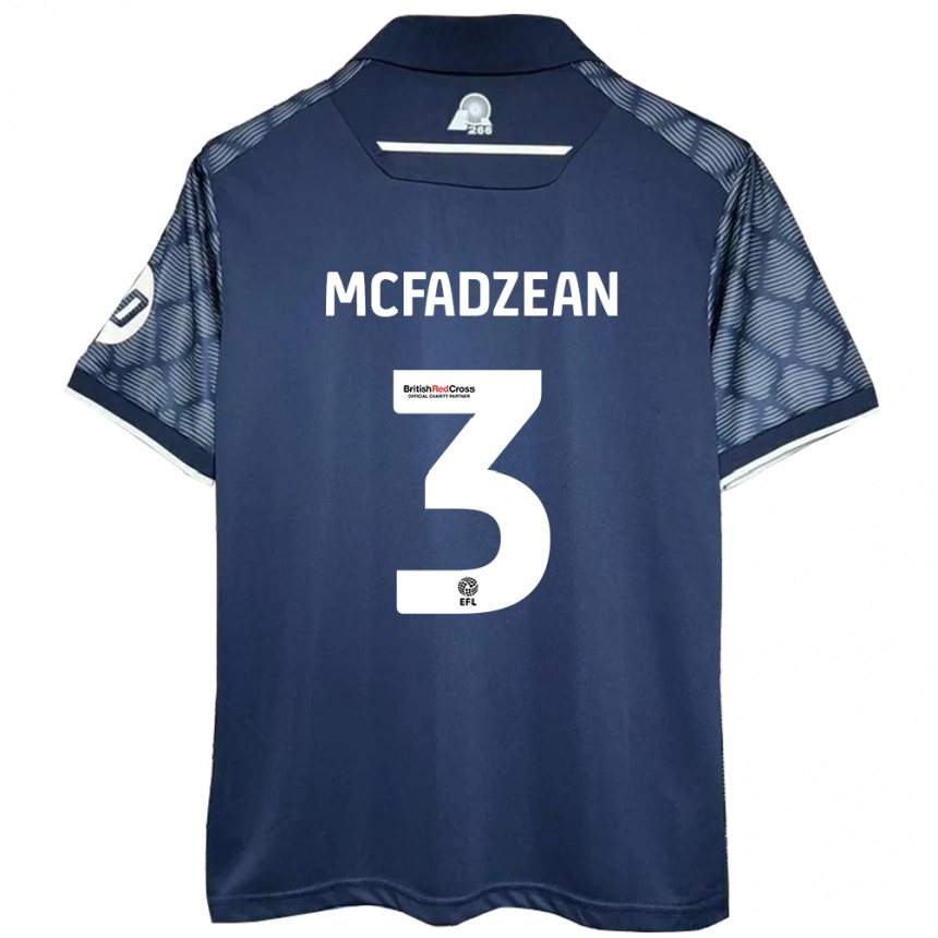 Niño Fútbol Camiseta Callum Mcfadzean #3 Negro 2ª Equipación 2024/25