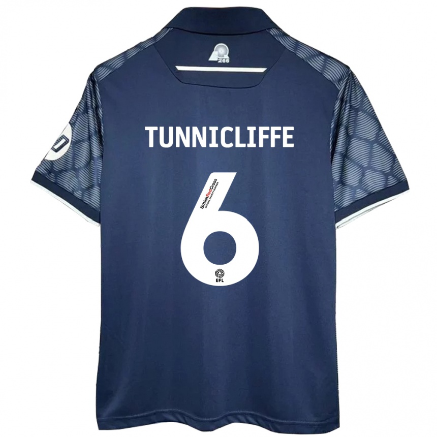 Niño Fútbol Camiseta Jordan Tunnicliffe #6 Negro 2ª Equipación 2024/25