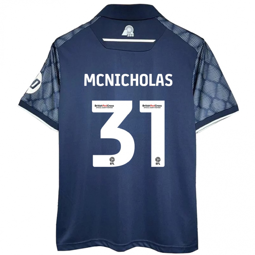 Niño Fútbol Camiseta Luke Mcnicholas #31 Negro 2ª Equipación 2024/25