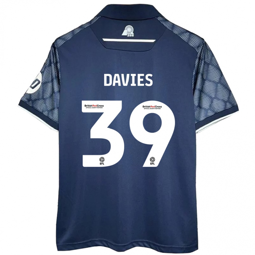 Niño Fútbol Camiseta Daniel Davies #39 Negro 2ª Equipación 2024/25