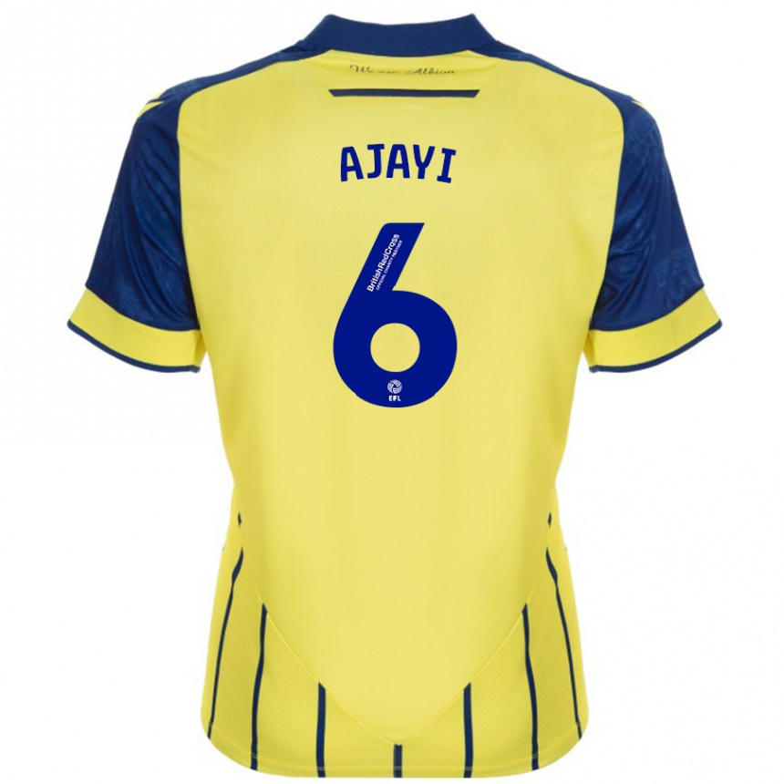 Niño Fútbol Camiseta Semi Ajayi #6 Amarillo Azul 2ª Equipación 2024/25