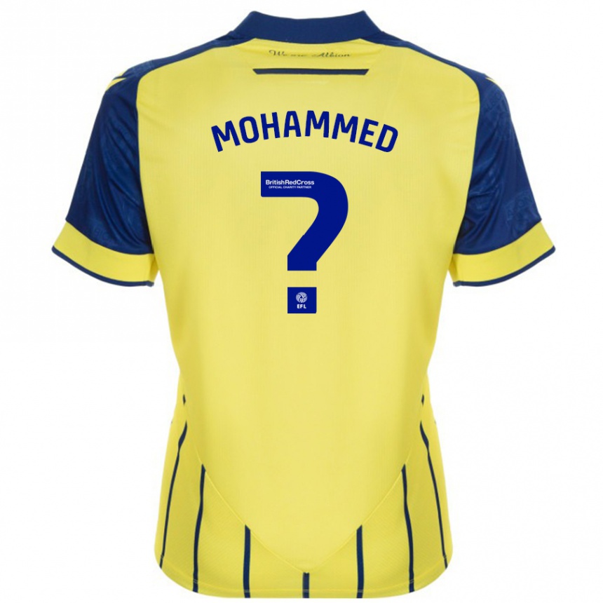 Niño Fútbol Camiseta Jamal Mohammed #0 Amarillo Azul 2ª Equipación 2024/25