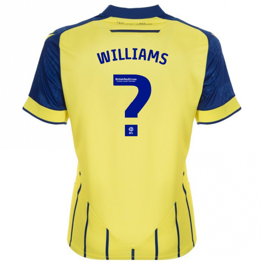 Niño Fútbol Camiseta Alex Williams #0 Amarillo Azul 2ª Equipación 2024/25