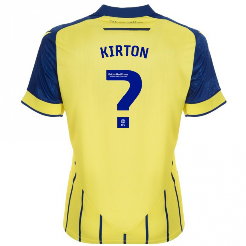 Niño Fútbol Camiseta Archie Kirton #0 Amarillo Azul 2ª Equipación 2024/25