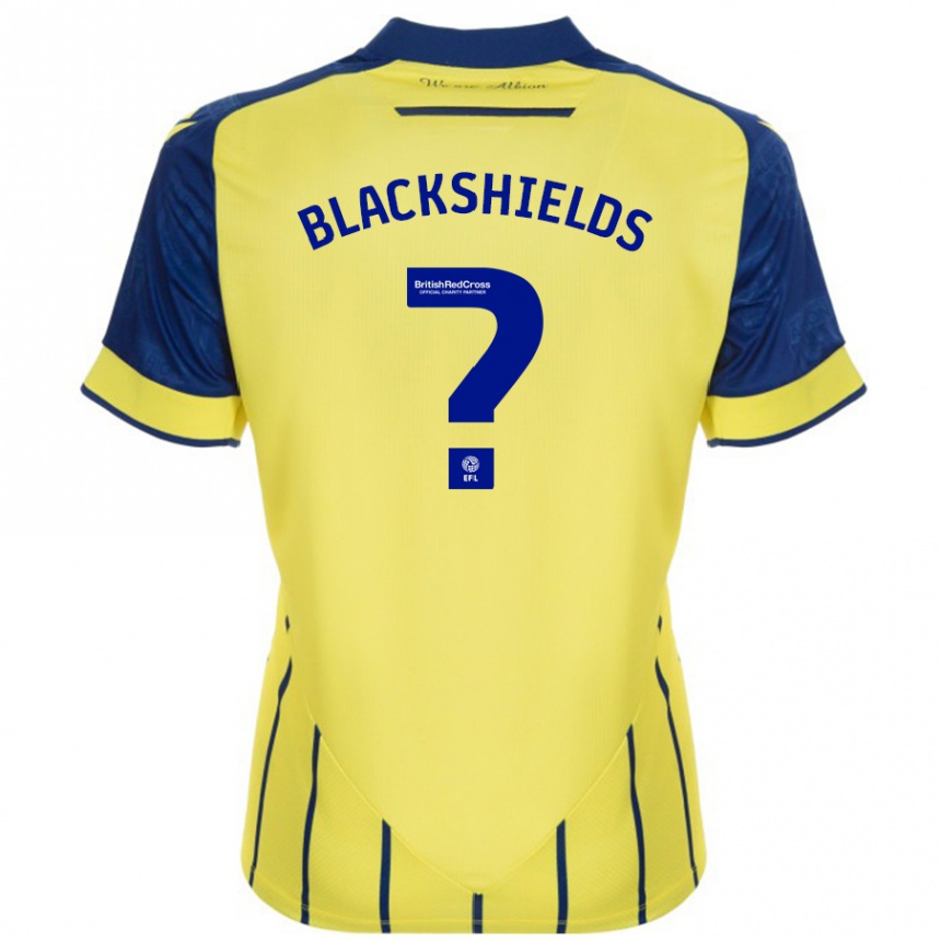 Niño Fútbol Camiseta Charlie Blackshields #0 Amarillo Azul 2ª Equipación 2024/25