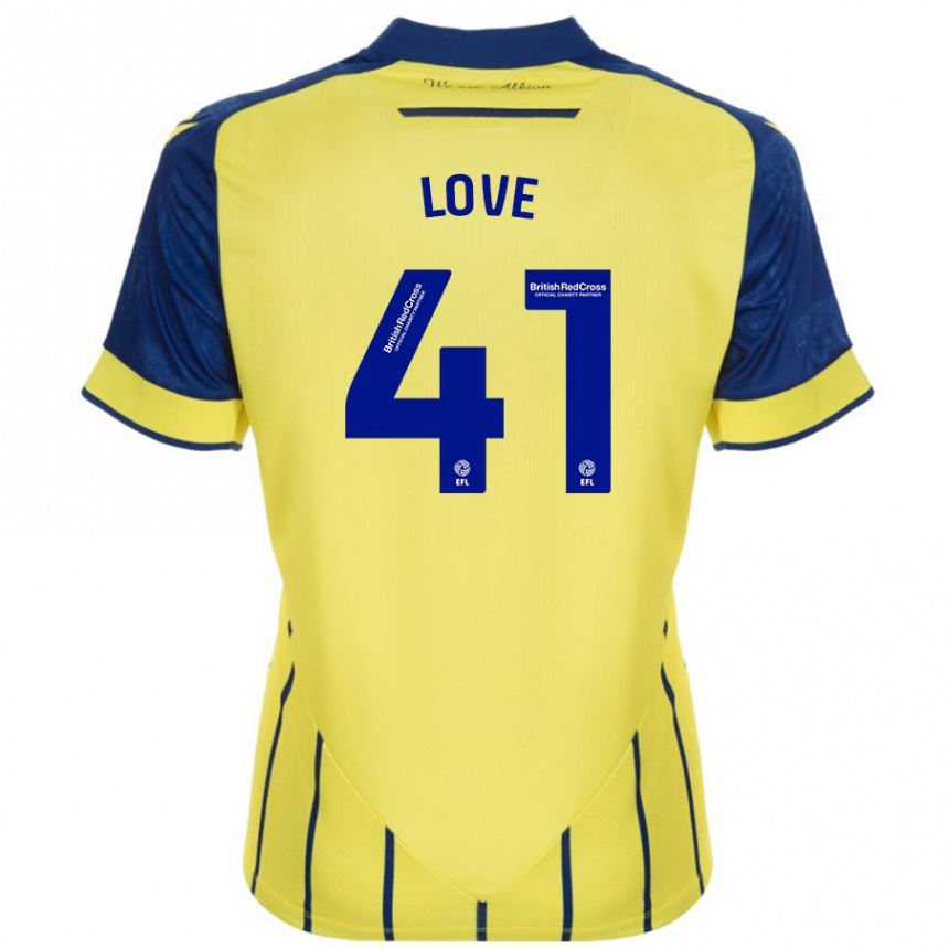 Niño Fútbol Camiseta Layton Love #41 Amarillo Azul 2ª Equipación 2024/25