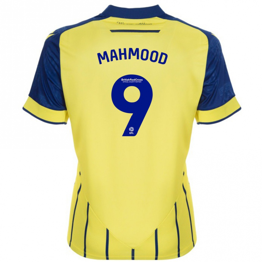 Niño Fútbol Camiseta Mariam Mahmood #9 Amarillo Azul 2ª Equipación 2024/25