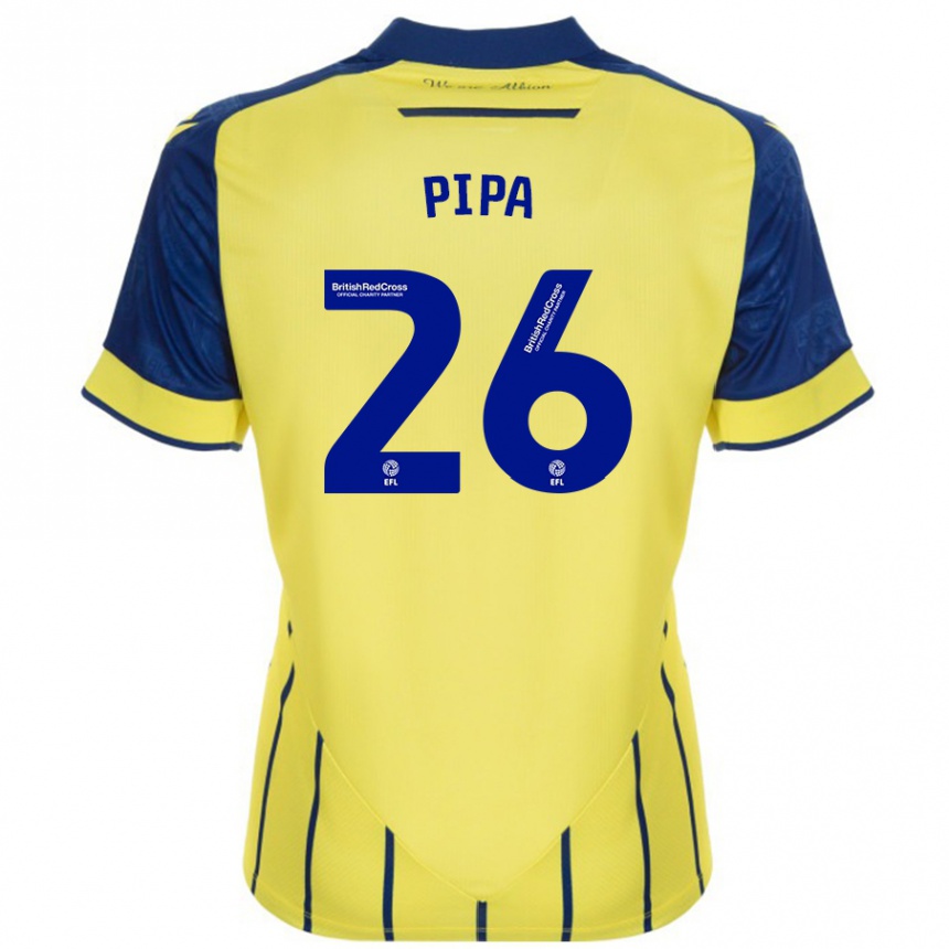 Niño Fútbol Camiseta Pipa #26 Amarillo Azul 2ª Equipación 2024/25