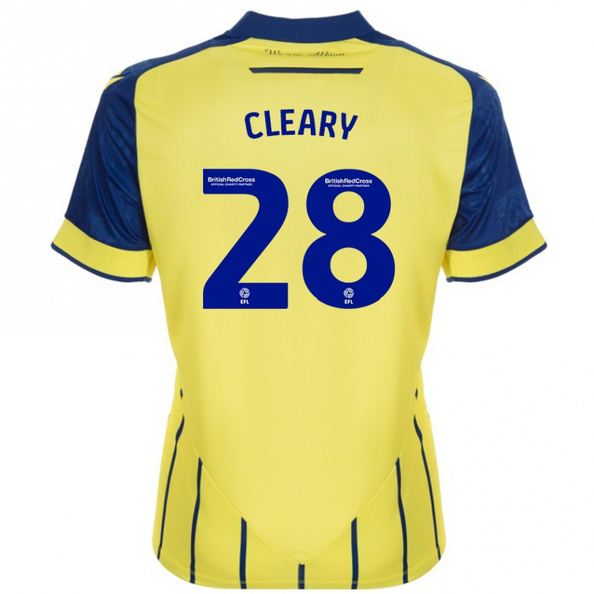 Niño Fútbol Camiseta Reyes Cleary #28 Amarillo Azul 2ª Equipación 2024/25