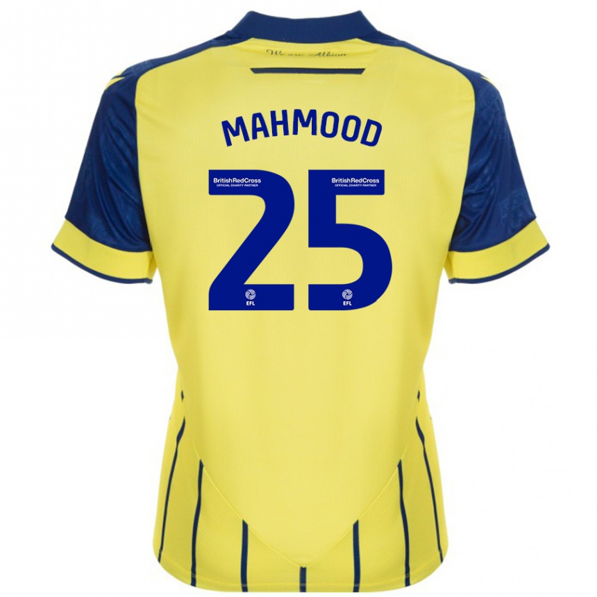 Niño Fútbol Camiseta Mahmood #25 Amarillo Azul 2ª Equipación 2024/25