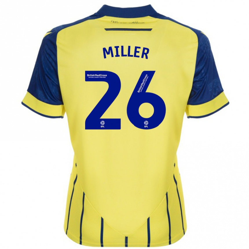 Niño Fútbol Camiseta Nna Miller #26 Amarillo Azul 2ª Equipación 2024/25