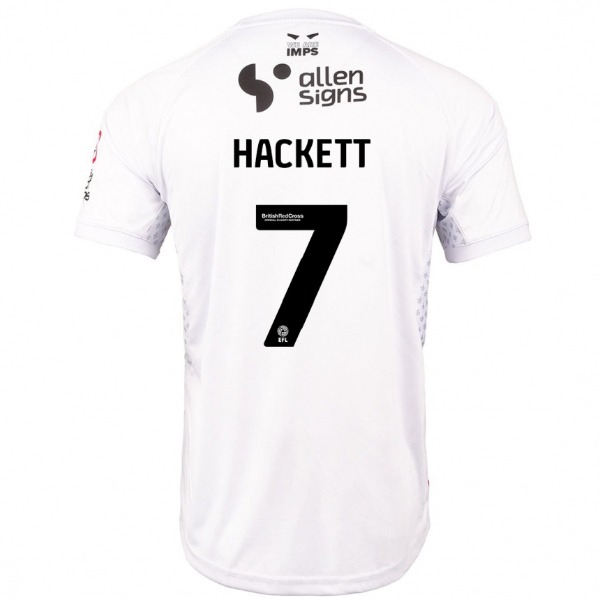 Niño Fútbol Camiseta Reeco Hackett #7 Rojo Blanco 2ª Equipación 2024/25