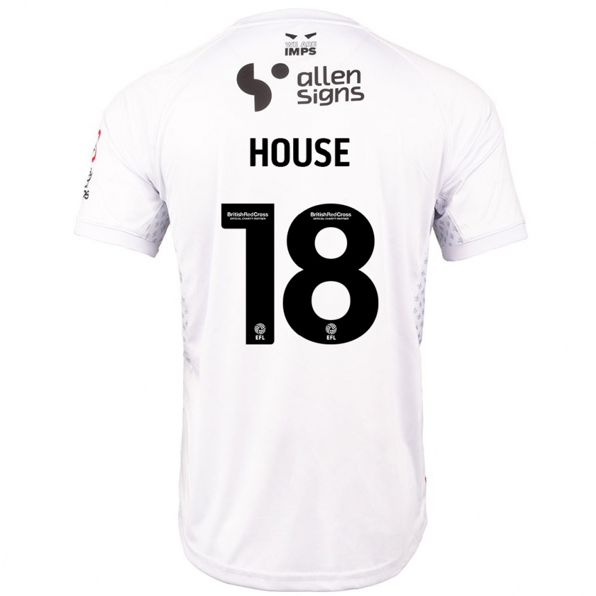 Niño Fútbol Camiseta Ben House #18 Rojo Blanco 2ª Equipación 2024/25