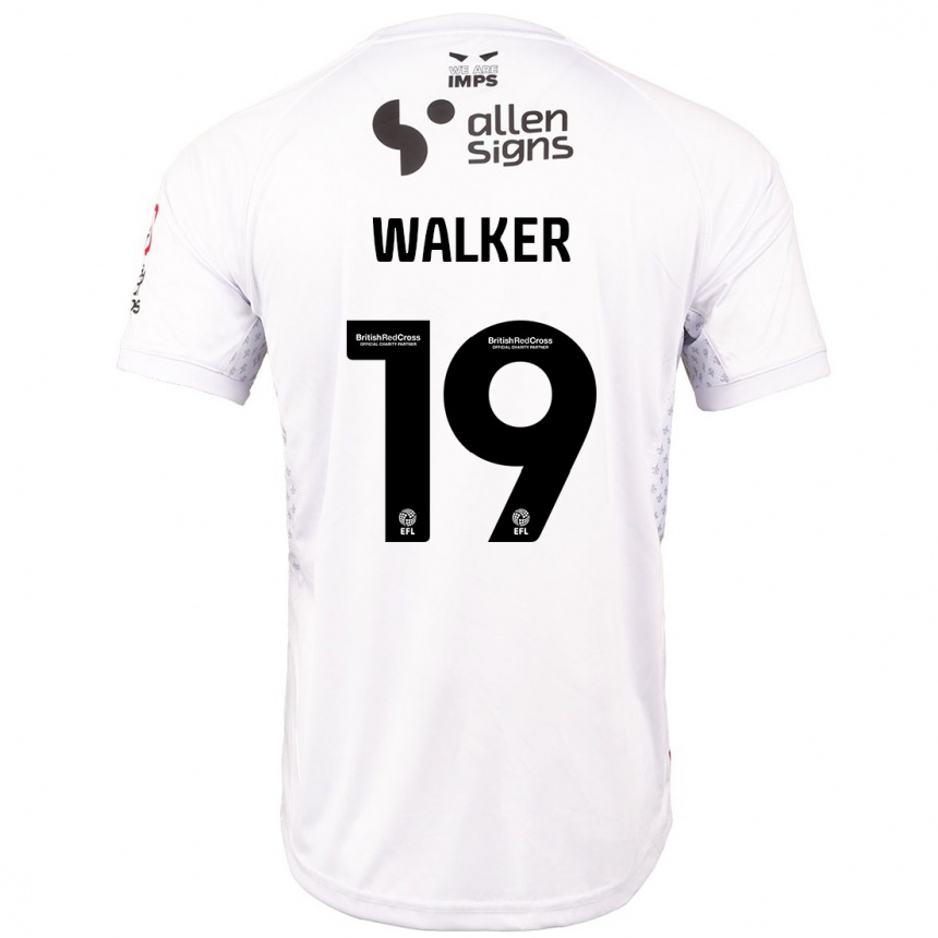 Niño Fútbol Camiseta Tyler Walker #19 Rojo Blanco 2ª Equipación 2024/25