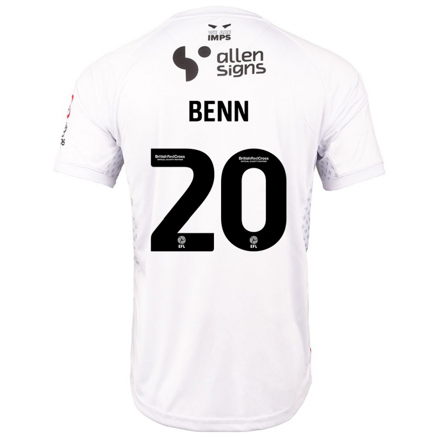 Niño Fútbol Camiseta Jay Benn #20 Rojo Blanco 2ª Equipación 2024/25