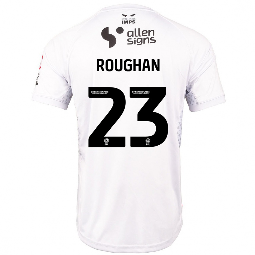 Niño Fútbol Camiseta Sean Roughan #23 Rojo Blanco 2ª Equipación 2024/25