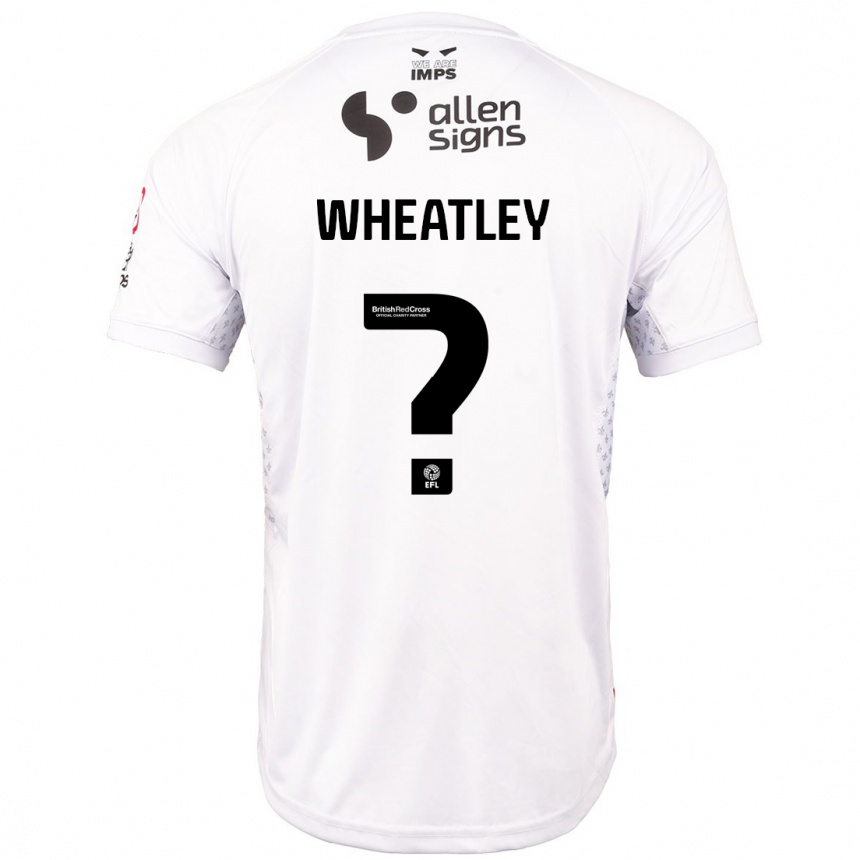 Niño Fútbol Camiseta Kyrell Wheatley #0 Rojo Blanco 2ª Equipación 2024/25