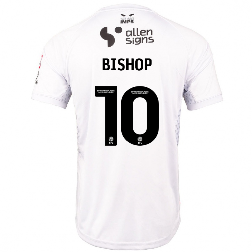 Niño Fútbol Camiseta Teddy Bishop #10 Rojo Blanco 2ª Equipación 2024/25