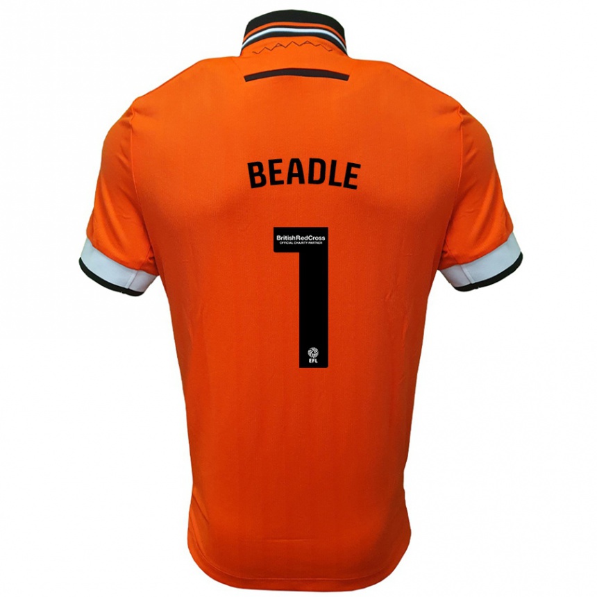 Niño Fútbol Camiseta James Beadle #1 Naranja Blanco 2ª Equipación 2024/25